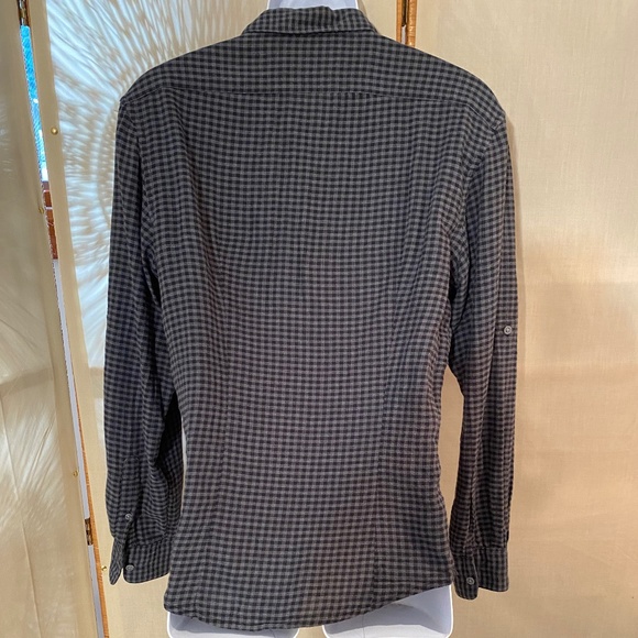 JOHN VARVATOS USA Men’s Check Button Down Shirt Sz XS - Picture 4 of 6